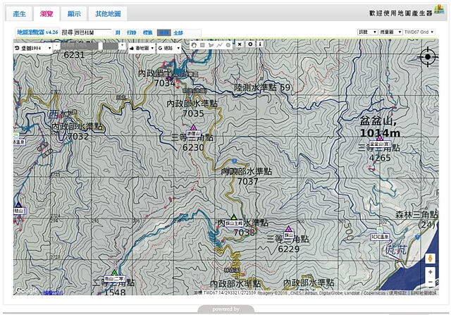 宜蘭大同婆羅山、旗山-地圖產生器.JPG - 宜蘭大同旗山、婆羅山