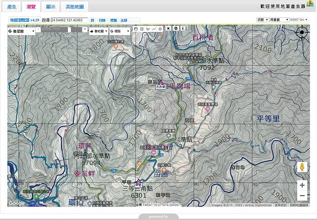 志良節山、平岩山-地圖產生器.JPG - 台中和平志良節山、平岩山