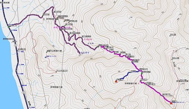 里龍山步道、里龍山 參考地圖