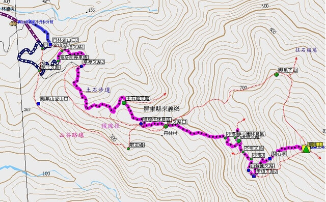 棚集下山、棚集山 參考地圖