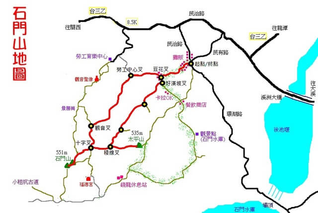 太平山、石門山 參考地圖