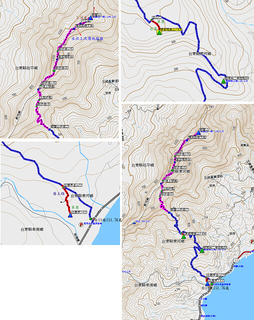 都蘭山步道、都蘭山 參考地圖