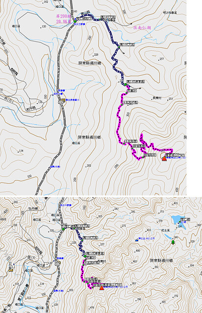 萬里得山 參考地圖