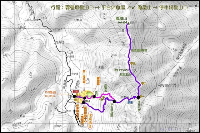 鳳凰山 參考地圖