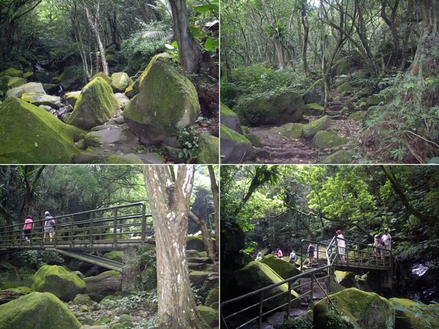 青山瀑布步道、尖山湖步道，順遊老梅石槽