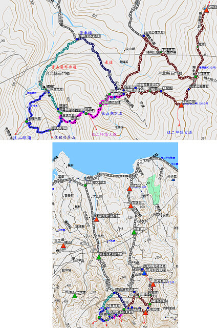 青山瀑布步道、尖山湖步道，順遊老梅石槽