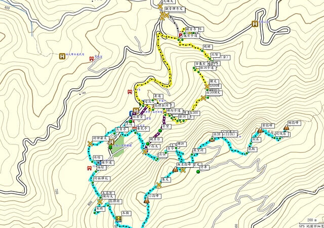 金龜岩登山步道、猴洞登山步道 參考地圖