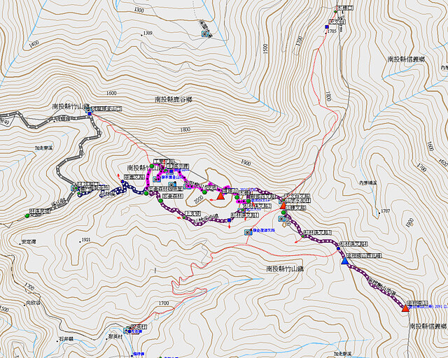 忘憂森林、金柑樹山、嶺頭山 參考地圖