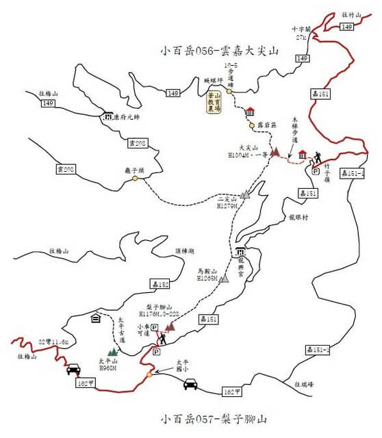 梨子腳山 參考地圖