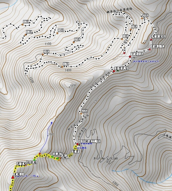 東穗山 參考地圖