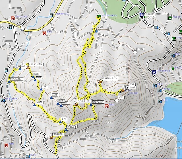 小粗坑古道、小粗坑山 參考地圖