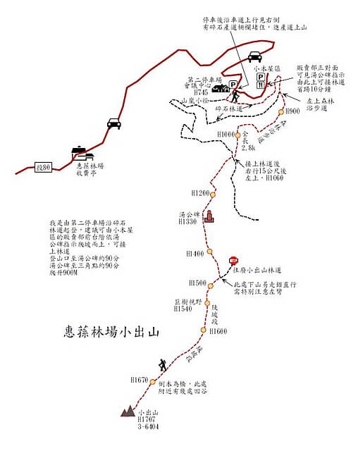 惠蓀林場、小出山 參考地圖