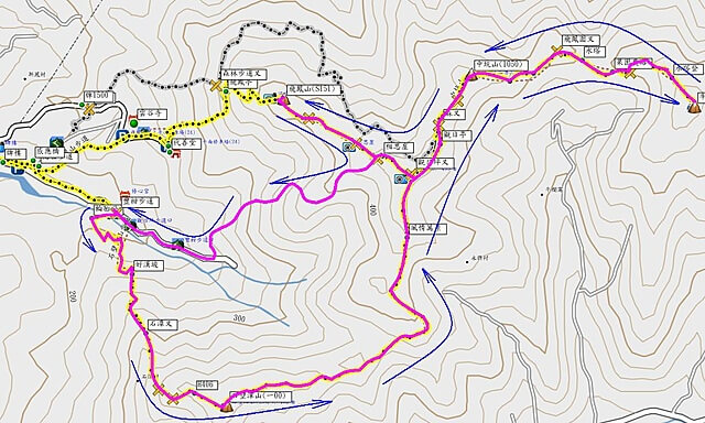 石碧潭山、飛鳳山、中坑山、牛欄窩山 參考地圖