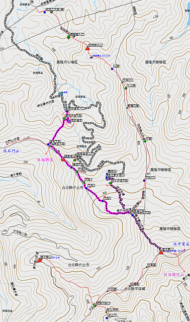 泰安瀑布、旗尾崙、姜子寮山 參考地圖