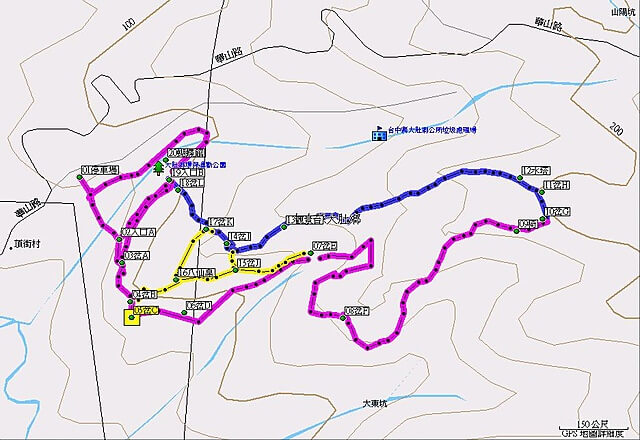 大肚鄉環保公園登山步道 參考地圖