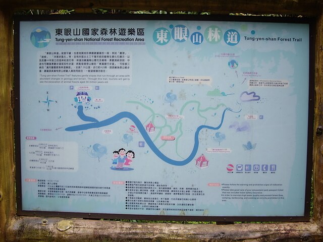 東眼山林道解說牌