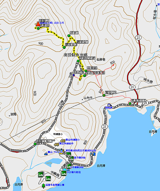 貓囒山自然步道、貓囒山 參考地圖