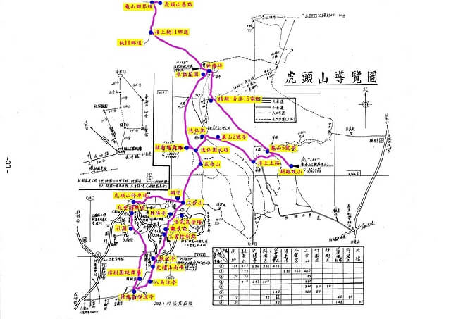 虎頭山公園、虎頭山南峰、虎頭山、新路坑山 參考地圖