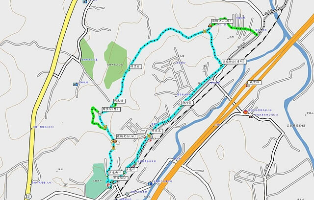 口山步道、造橋老庄、造橋口山 參考地圖