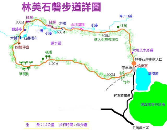 林美石磐步道 參考地圖