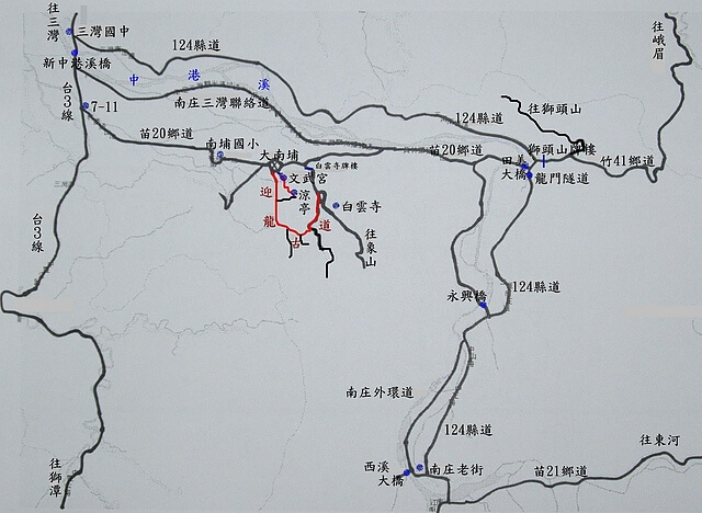 迎龍古道、大鵬山 參考地圖