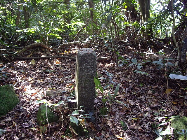 內湳溝山管林所水泥基石