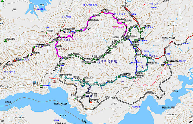 大艽芎古道、林嵩壽山、東竹篙厝山、內湳溝山、頭寮山