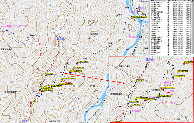 桃牛坪山、神桌山 參考地圖