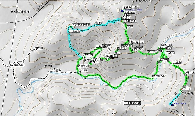 新田登山步道、聚興山 參考地圖