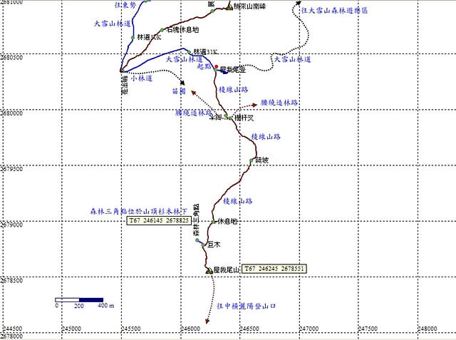 屋我尾山 參考地圖