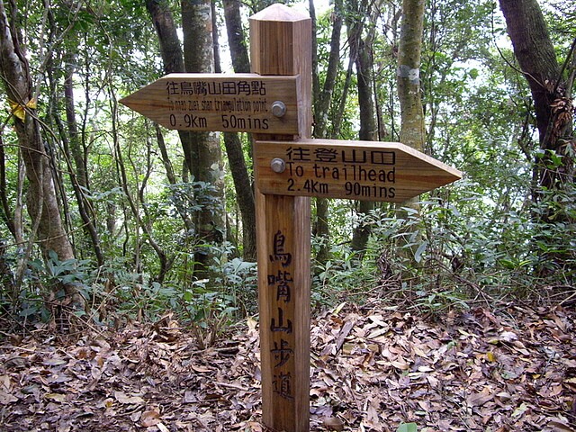 上島山指示牌