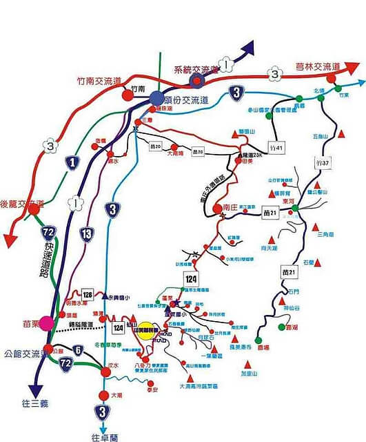 南庄交通路線圖