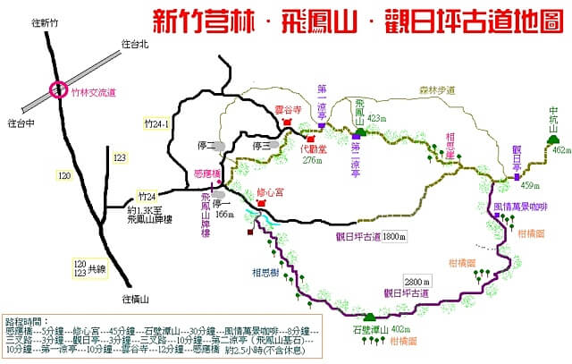 飛鳳山、石碧潭山、中坑山 參考地圖